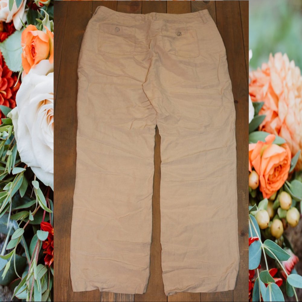 Tommy Hilfiger NWOT Avery Linen Blend size 8 Creamy Tan Pants